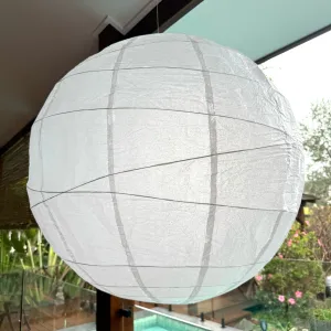 2 pack - 75cm IRREGULAR RIBBED White Paper Lantern