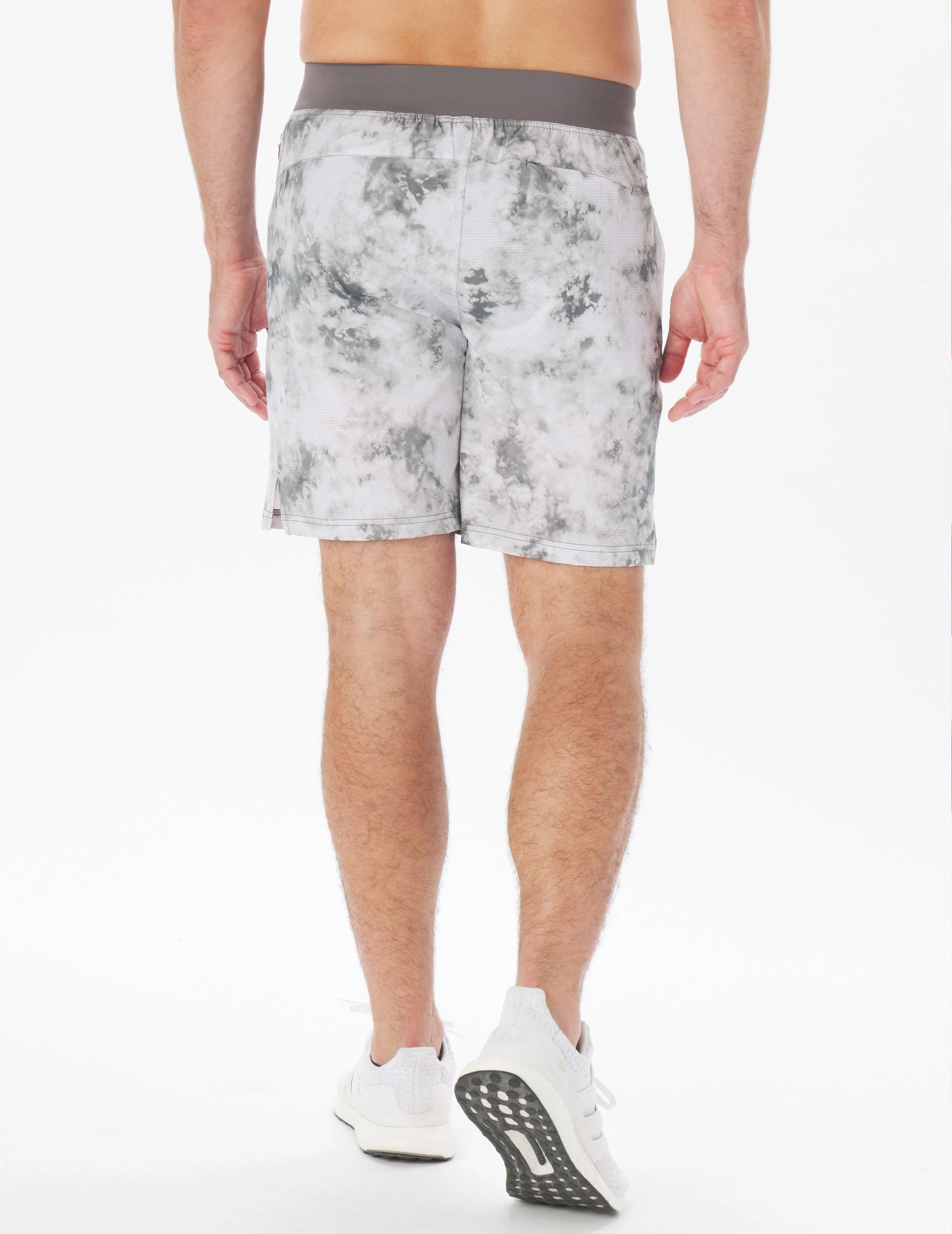 Acadia Short: Smoke Grey Honey Comb Print