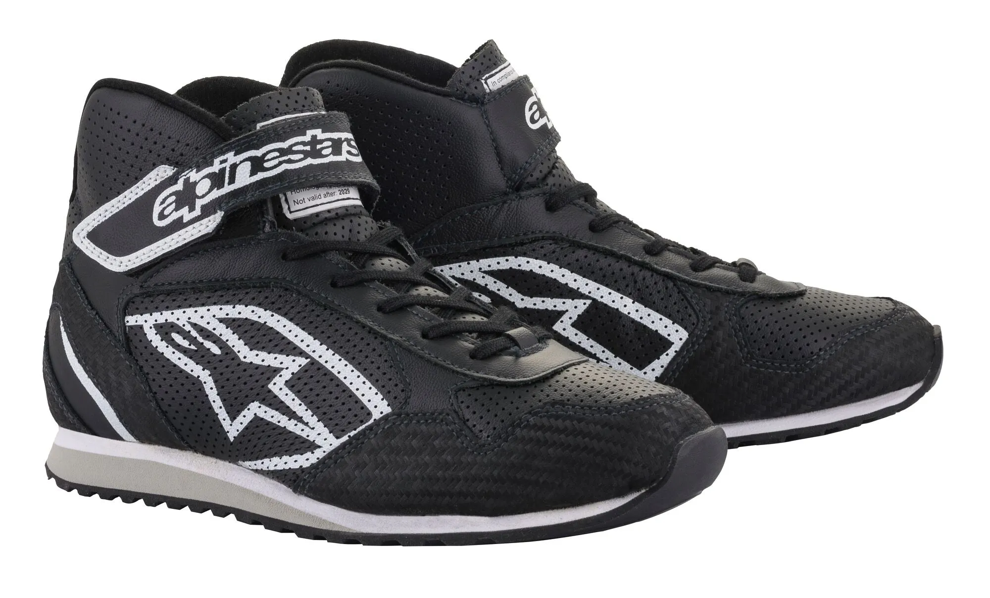 ALPINESTARS 2719021_12_13 Mechanic's shoes RADAR, FIA 8856-2018, black/white, Size 47