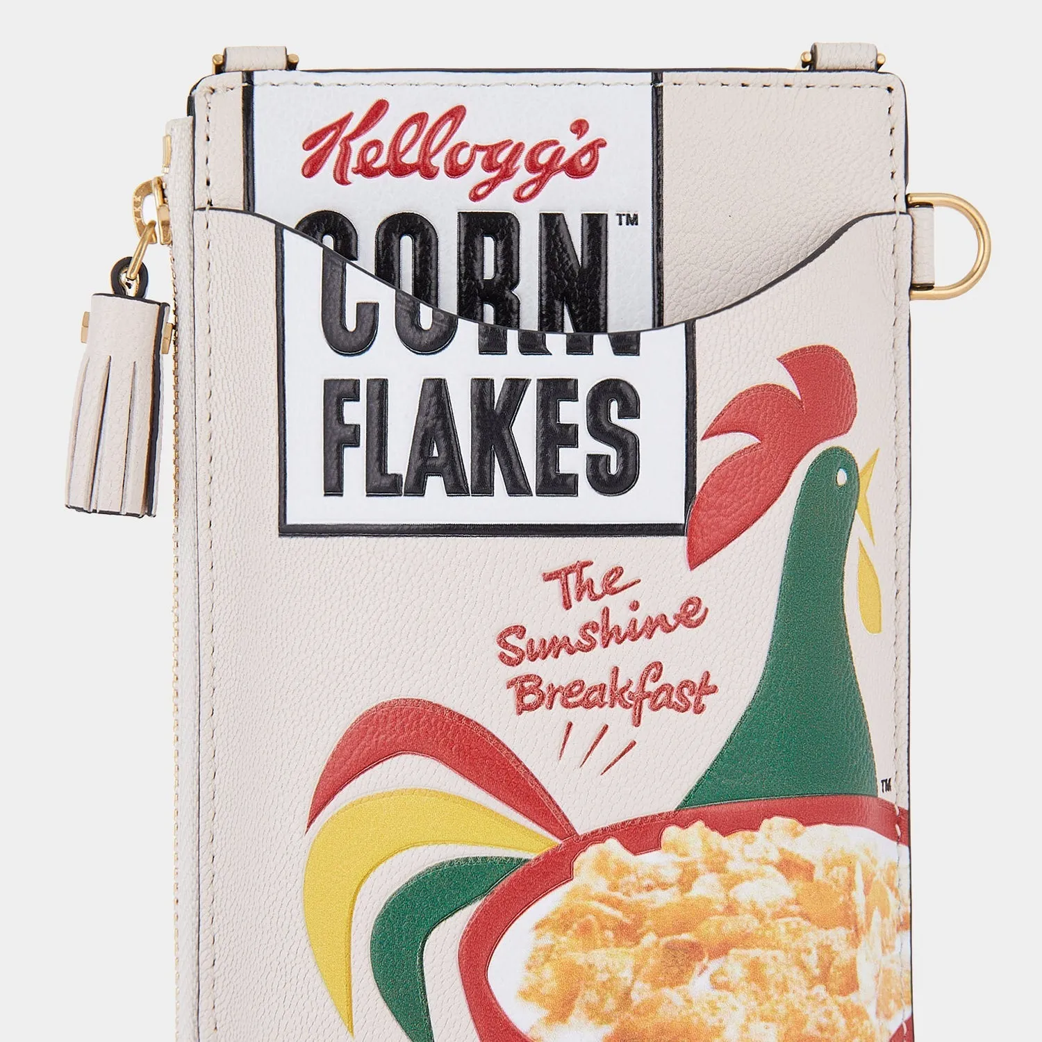 Anya Brands Corn Flakes Zip Phone Pouch on Strap