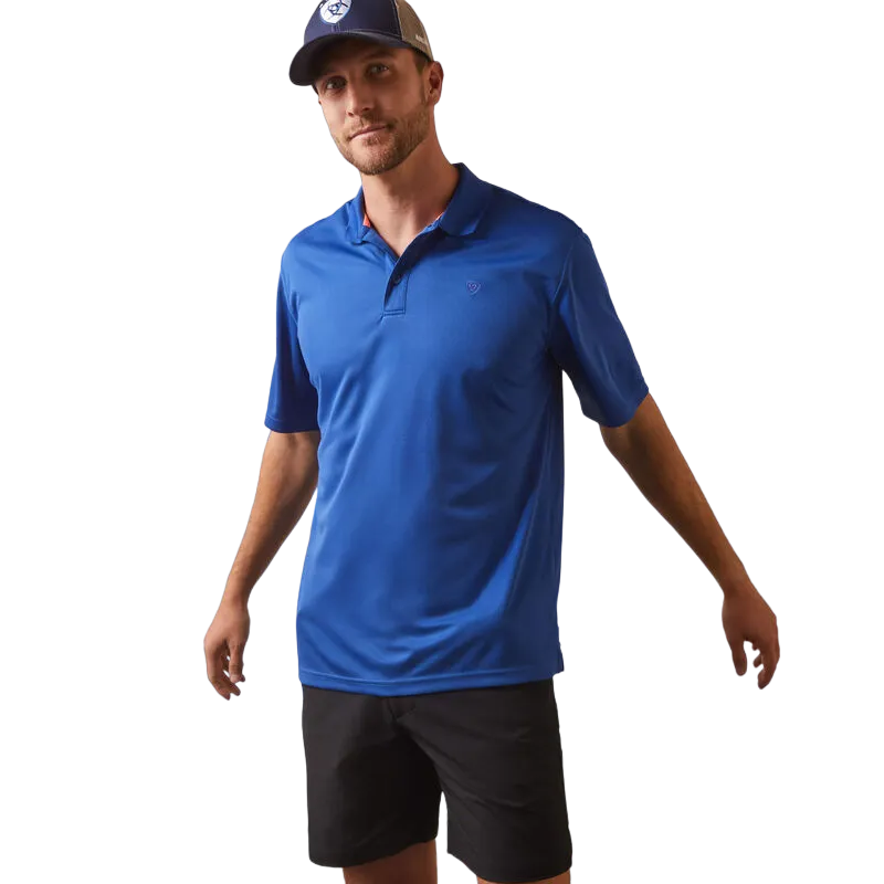 Ariat Men's Monaco Blue Tek Polo