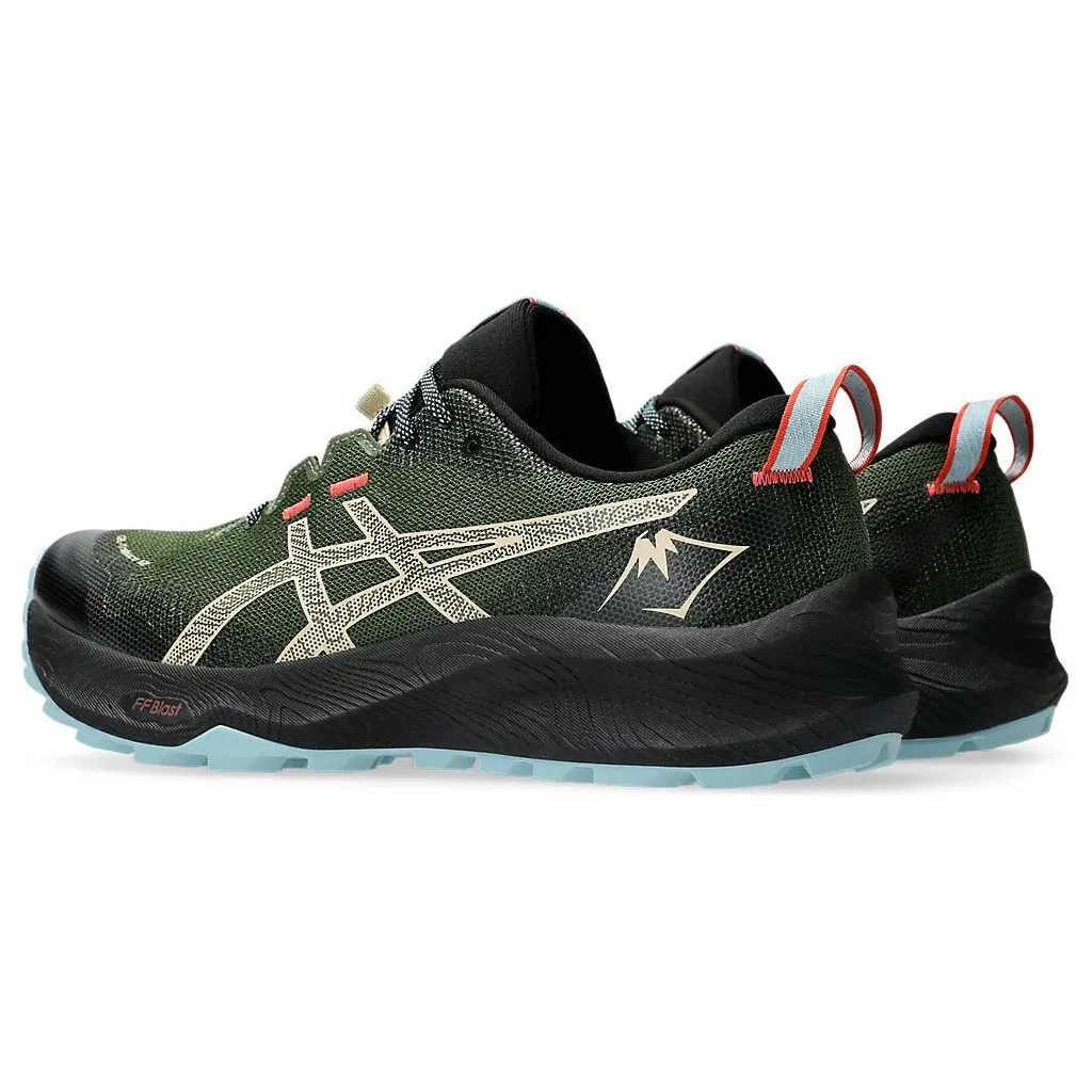 Mens Asics Gel-Trabuco 12 Trail Shoe in Smog Green and Feather Grey - Enhanced Version