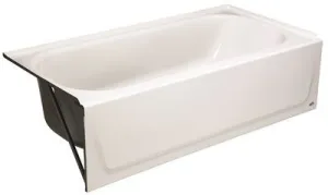 Bootz Industries Maui 60 in. Left Drain Rectangular Alcove Soaking Bathtub in White