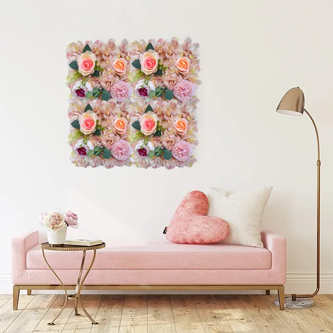 Bulk 10" x 10" Flower Wall Panels for Flower Wall Party Wedding Bridal & Baby Shower Photography Decoration Wholesale