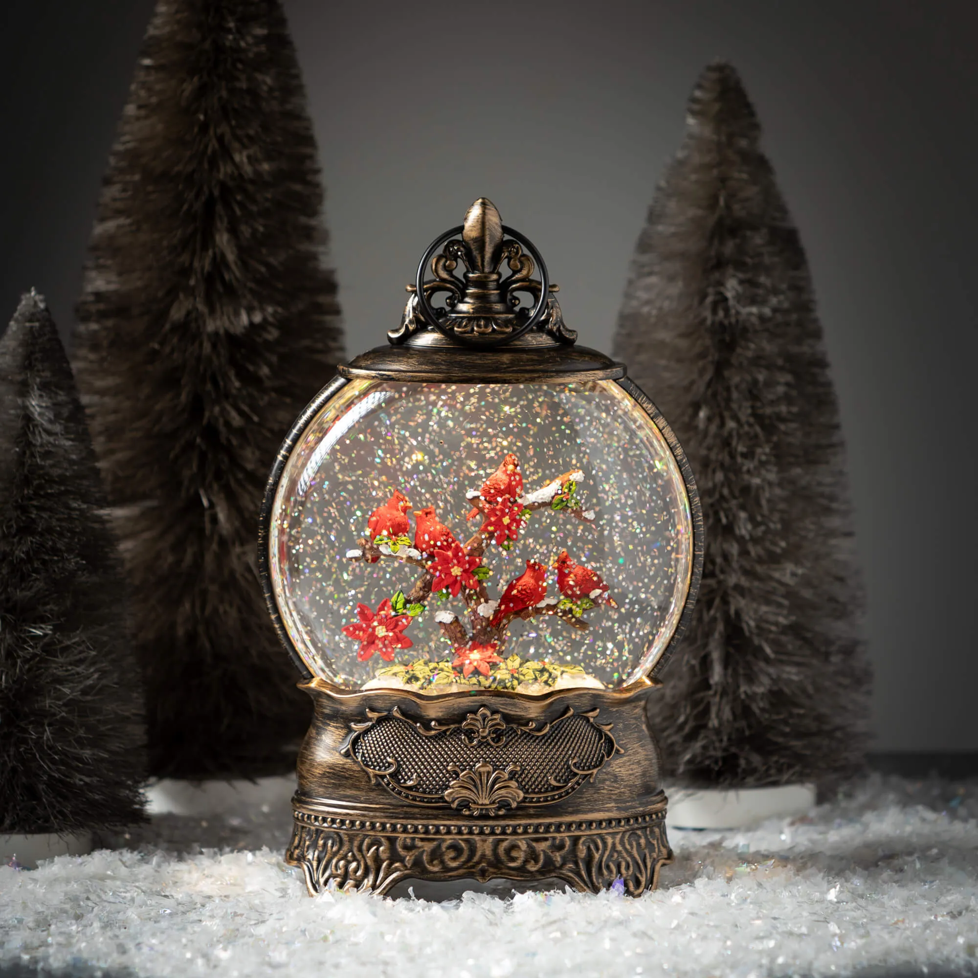 Cardinal Scene Led Lantern