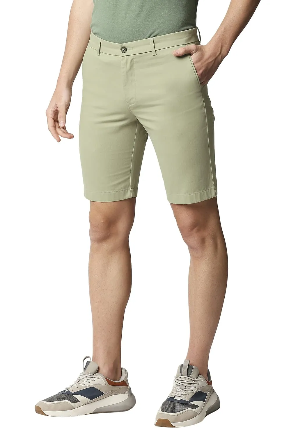 Comfort Fit Pure Cotton Twill Shorts