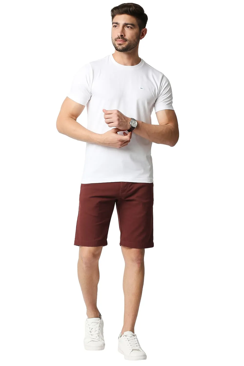 Comfort Fit Pure Cotton Twill Shorts