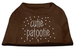 Cutie Patootie Rhinestone Shirts Brown XXL (18)