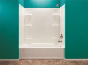 Durawall Thermoplastic Bathtub Wall Kit' Whirlpool Sized' 5 Pieces' 6 Shelves' White' 42 X 72 In.