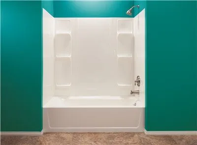 Durawall Thermoplastic Bathtub Wall Kit' Whirlpool Sized' 5 Pieces' 6 Shelves' White' 42 X 72 In.