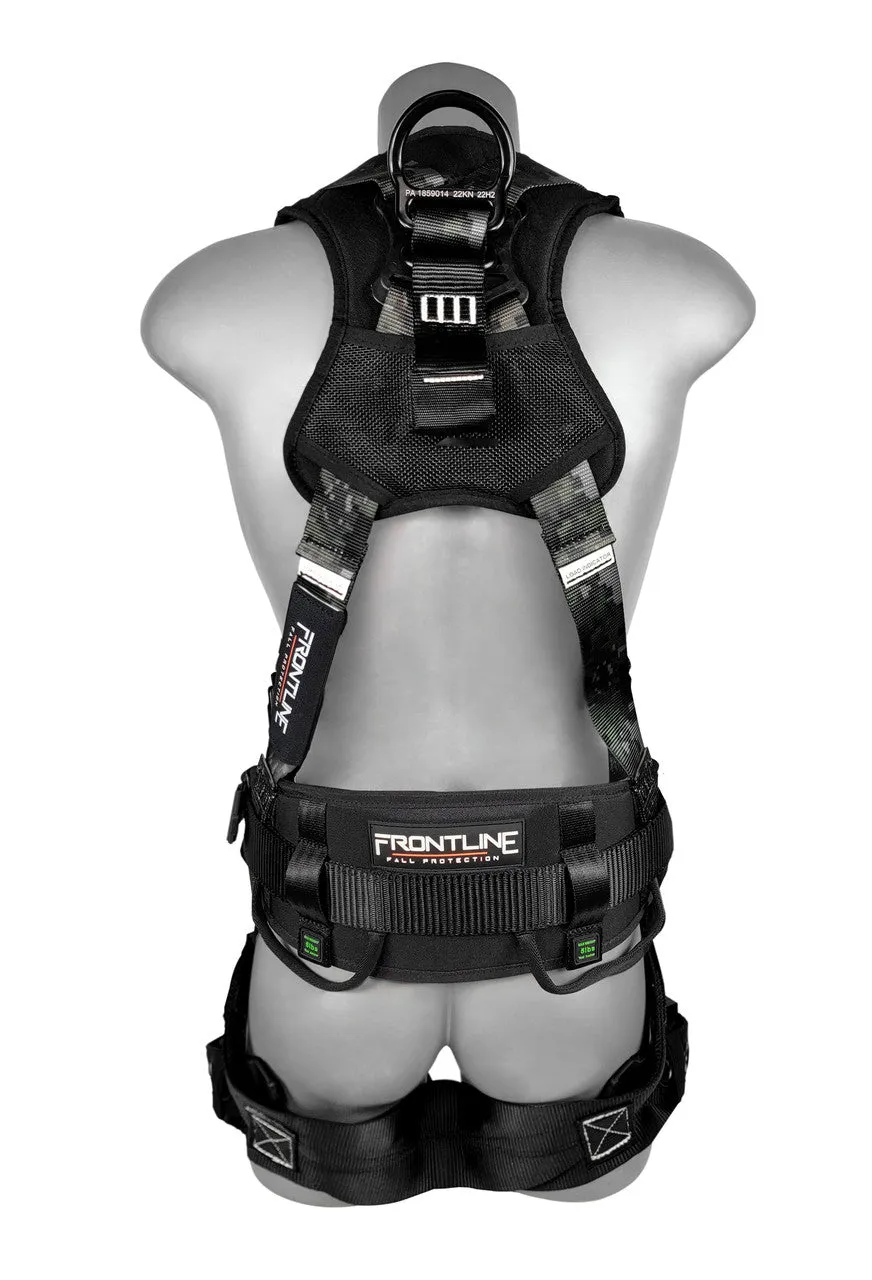 Frontline 110CTB-DC Digital Camo Full Body Harness with Aluminum Hardware and Suspension Trauma Straps S