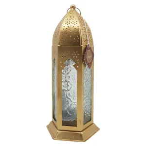 Gold 'KASBAH' Candle & Tealight Lantern