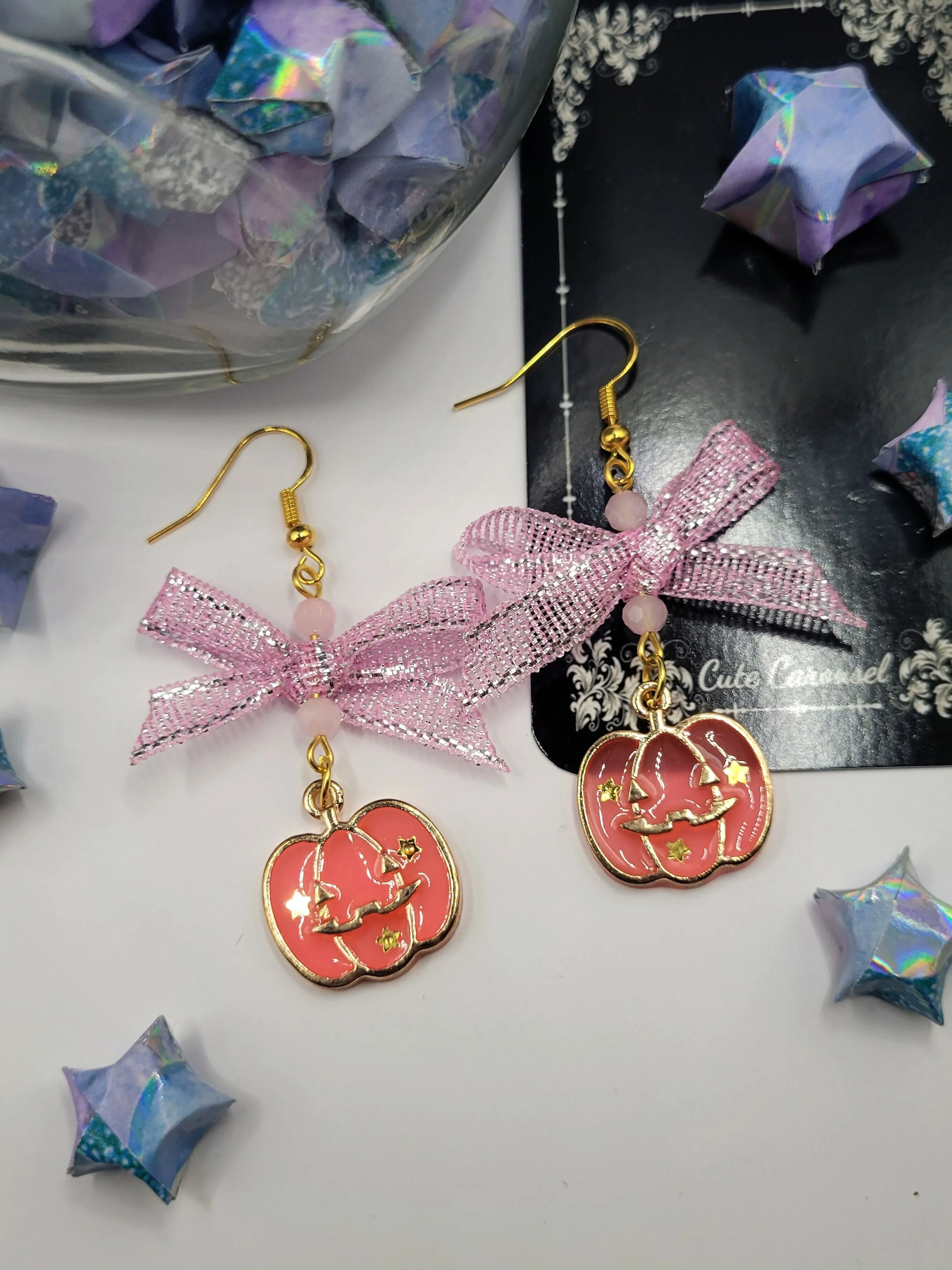 Halloween Jack-o'-Lantern Earrings