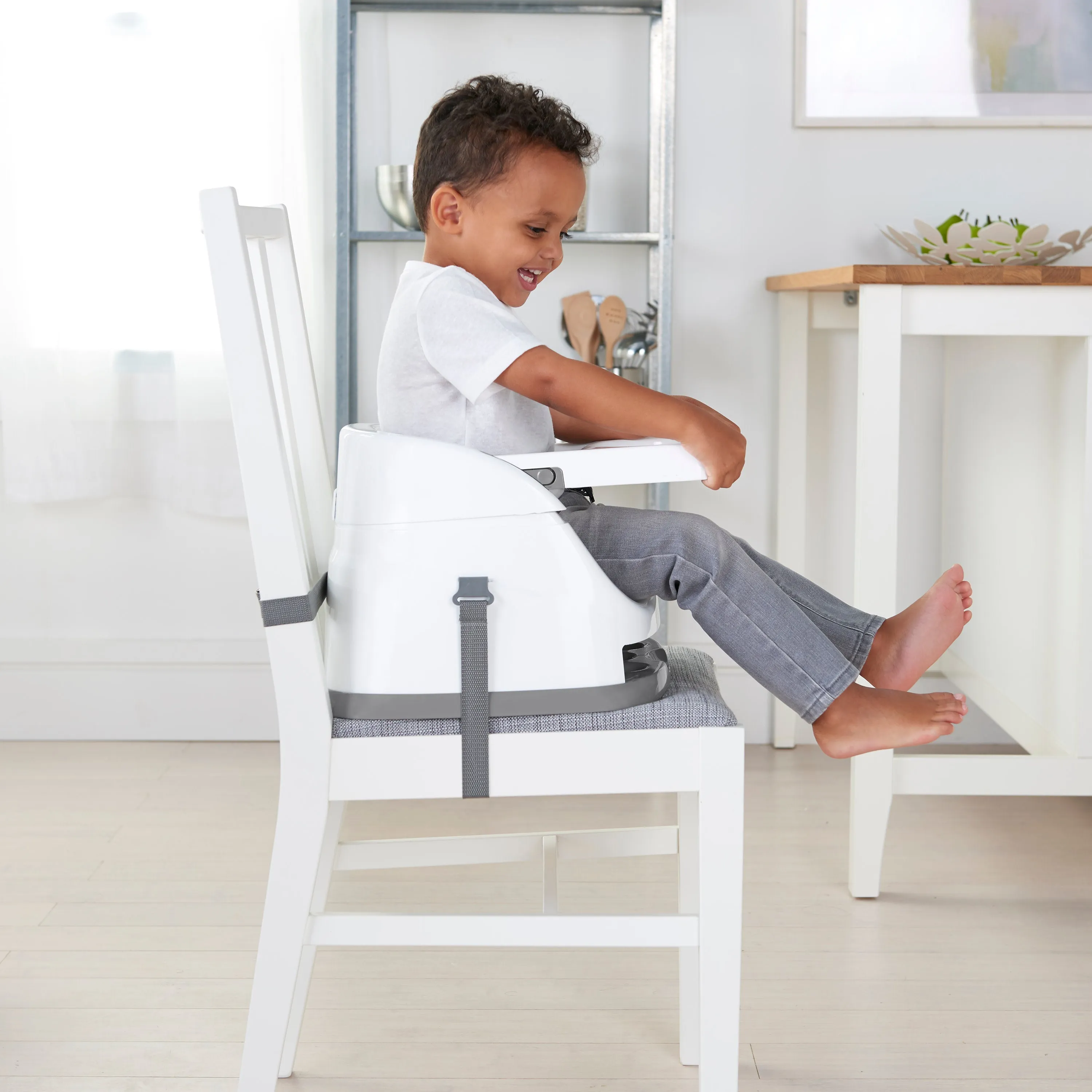 Ingenuity Baby Base 2-in-1 Booster Feeding and Floor Seat, Night Sky