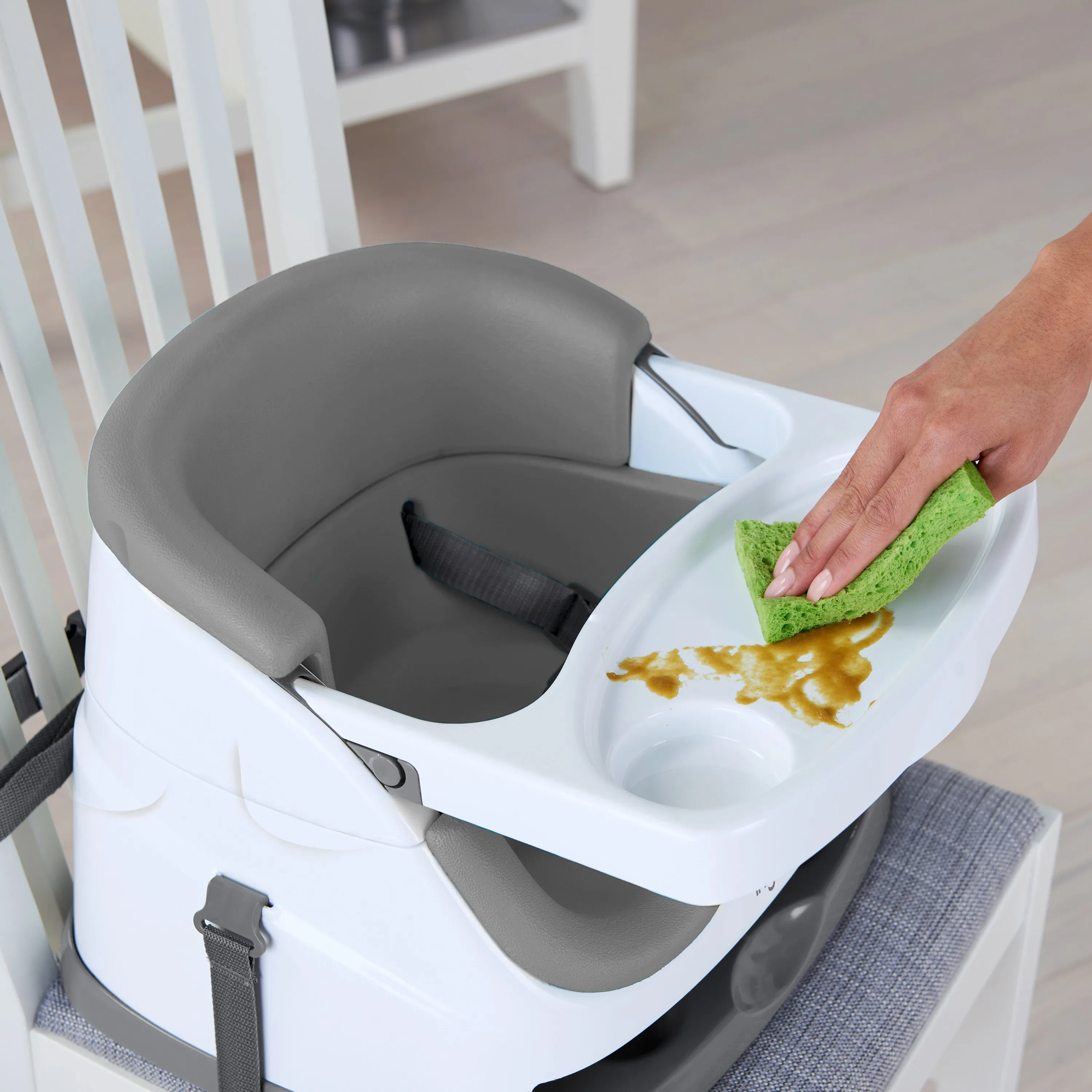 Ingenuity Baby Base 2-in-1 Booster Feeding and Floor Seat, Night Sky