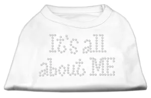 It's All About Me Rhinestone Shirts White XS (8)