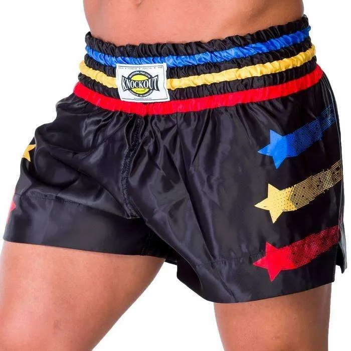 Knockout Star Tricolor Kids Kickboxing Shorts