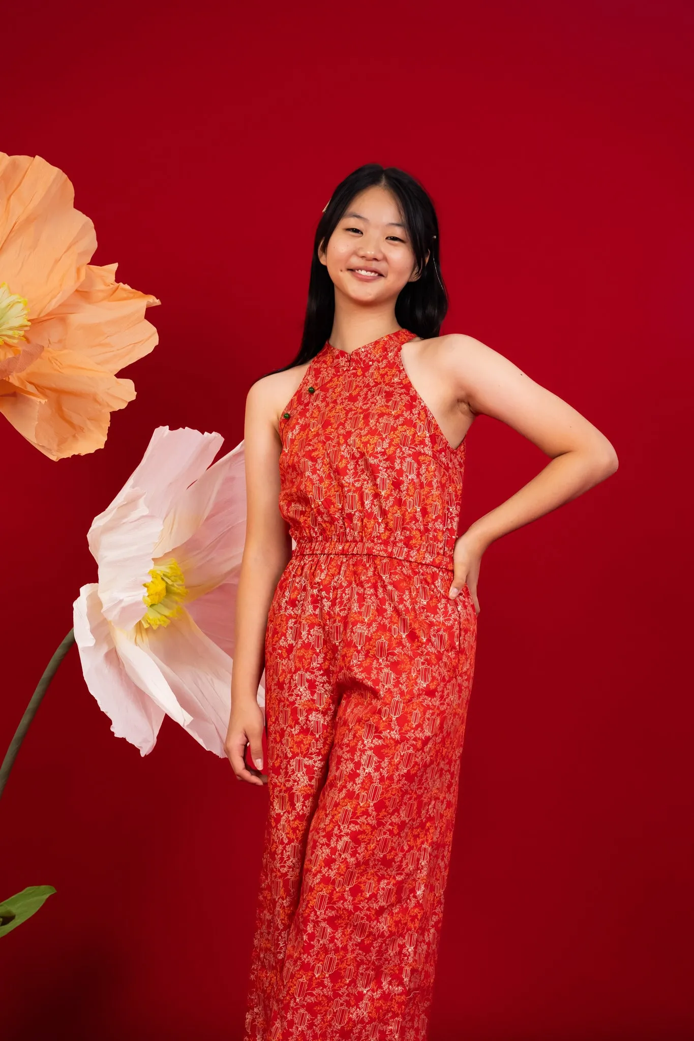 Kodi Jumpsuit - Red Lanterns