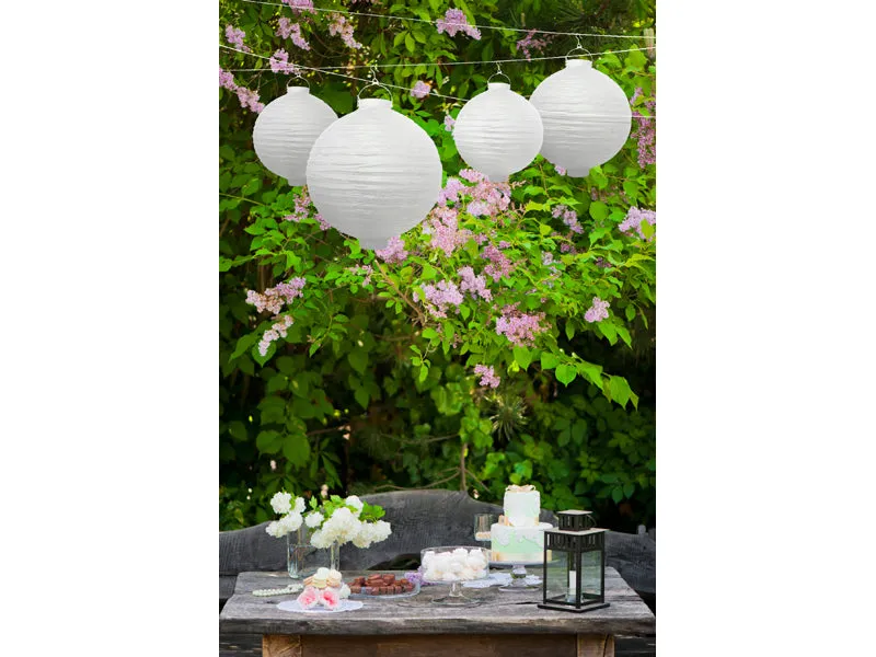 Light-up Paper Lantern White 20cm