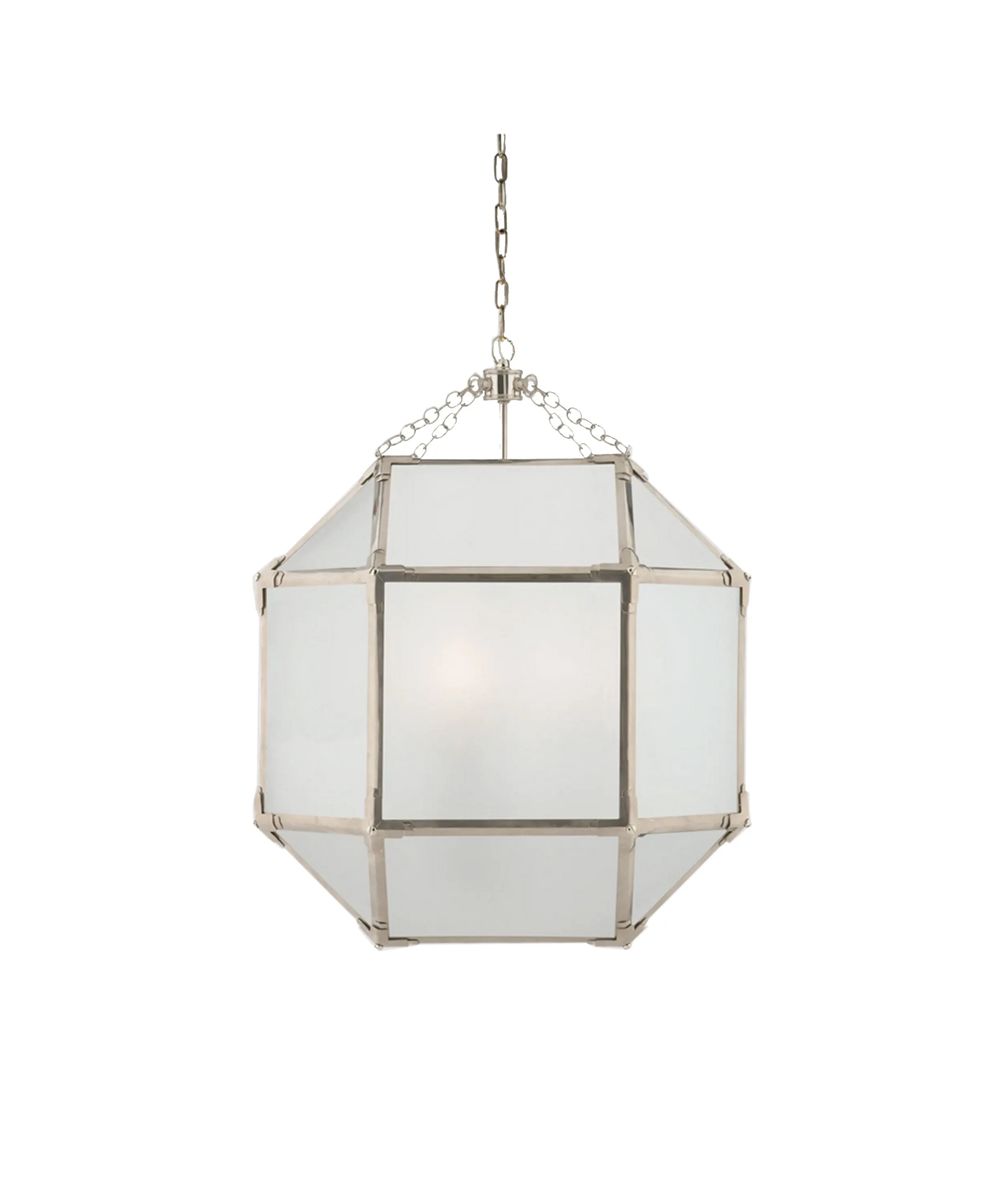 Medium Morris Lantern, Polished Nickel