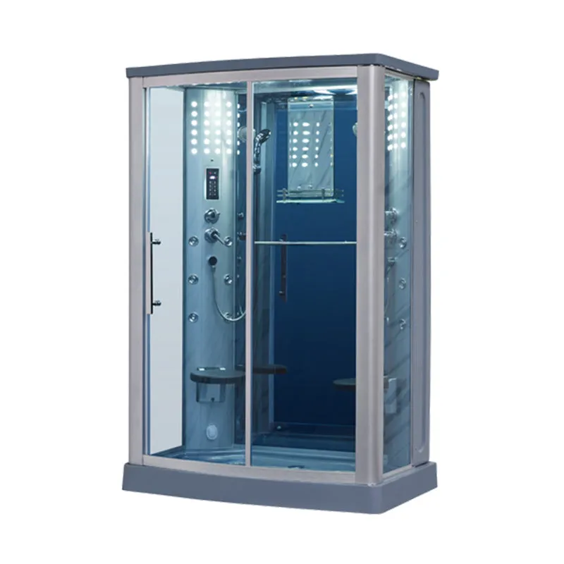 Mesa WS-803L 2 Person Walk-In Steam Shower - 54"L x 35"W x 85"H (Blue Glass)