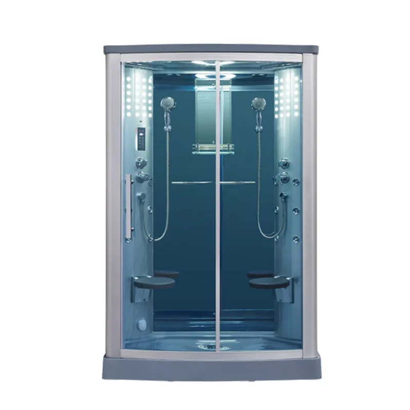 Mesa WS-803L 2 Person Walk-In Steam Shower - 54"L x 35"W x 85"H (Blue Glass)