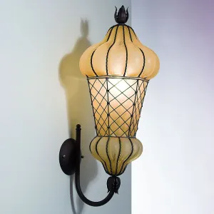 Murano Glass Utdoor Wall Lantern  With"Balloton" Or 'Scavo' Finish