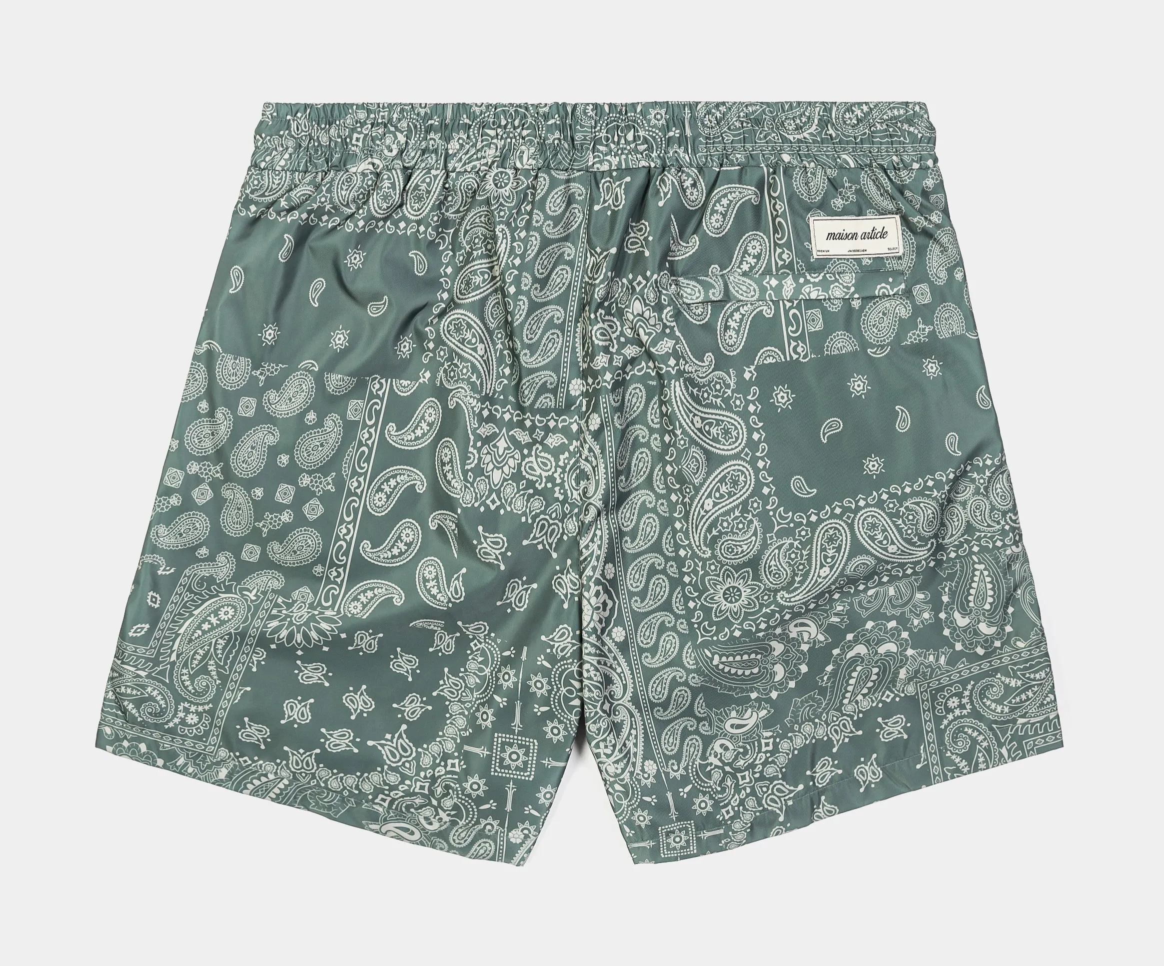 Paisley Hybrid Mens Shorts (Sage)