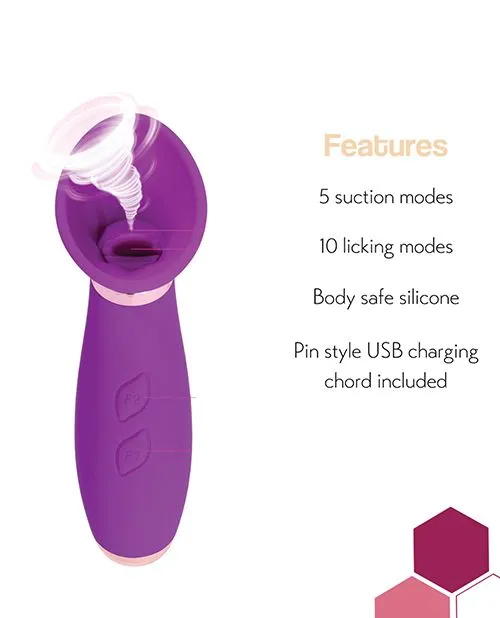 Seduction Suction & Tongue Licking Clitoral & Nipple Stimulator