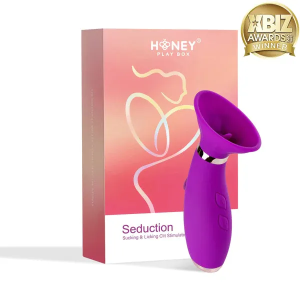 Seduction Suction & Tongue Licking Clitoral & Nipple Stimulator