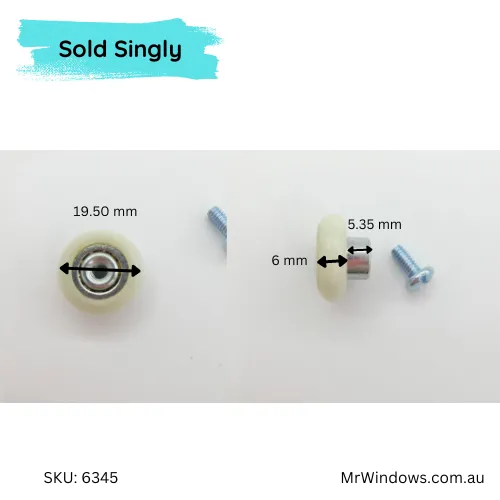 Shower Roller - suits Shower screens and more - Sold singly