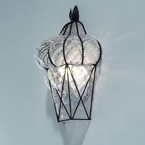 Traditional Venetian-Style Wall Light With Amber Or Clear Balloton Glass