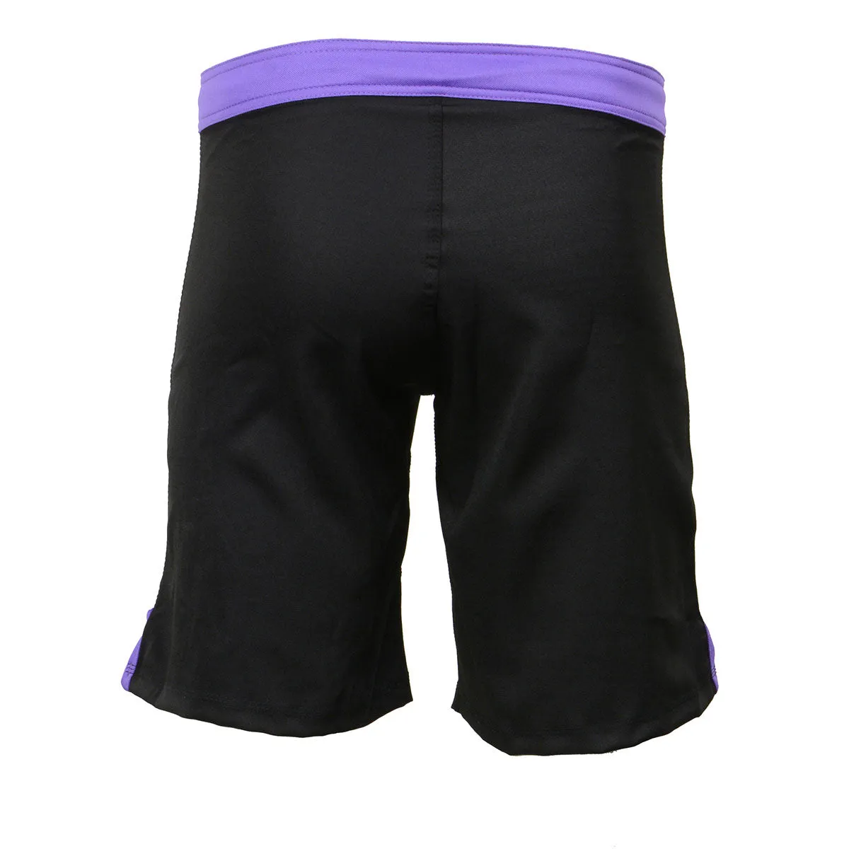 X-Fitness XFM7004 Men's Black and Purple MMA Fight Shorts - BJJ, No