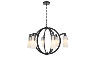 ZC121-1542D36VB - Urban Classic: Harlow Nights 6 Light Vintage Bronze Chandelier